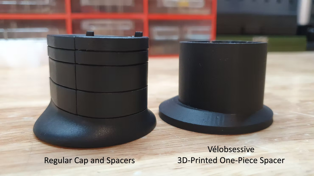 3D-printed headset spacers by Vélobsessive