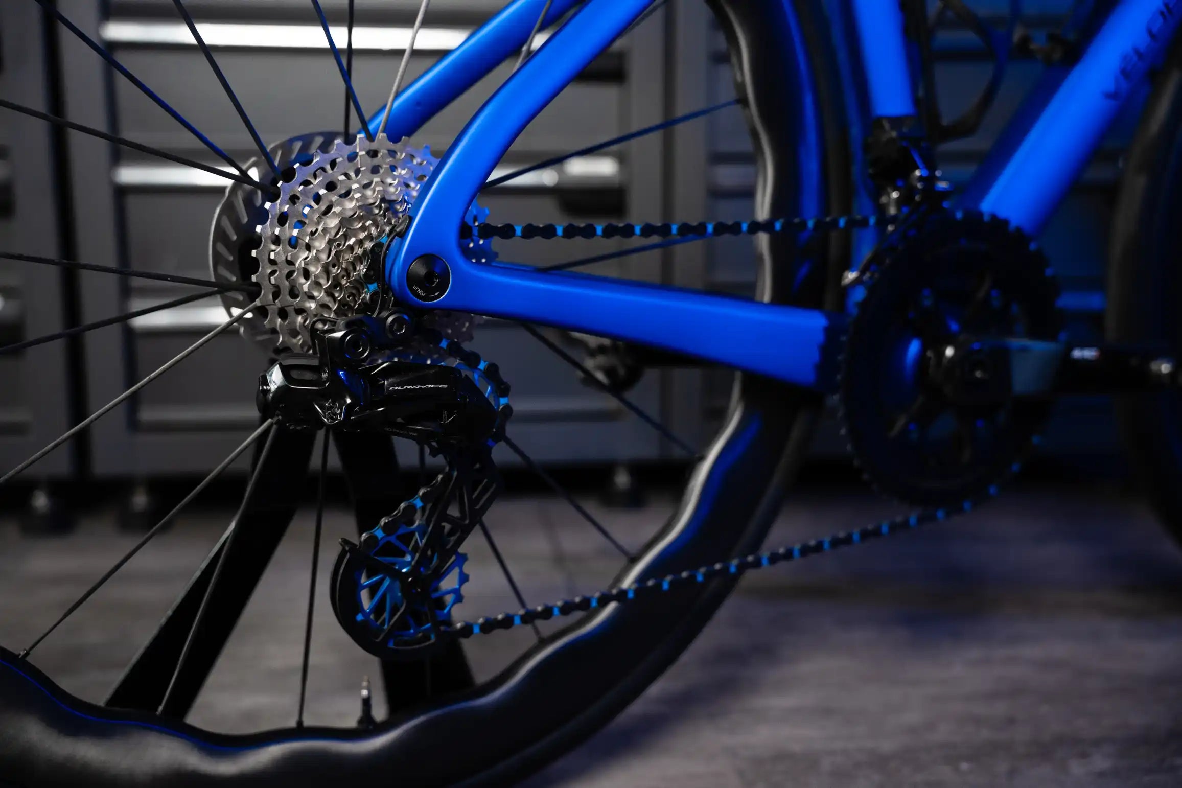 Paradox blue frame detail