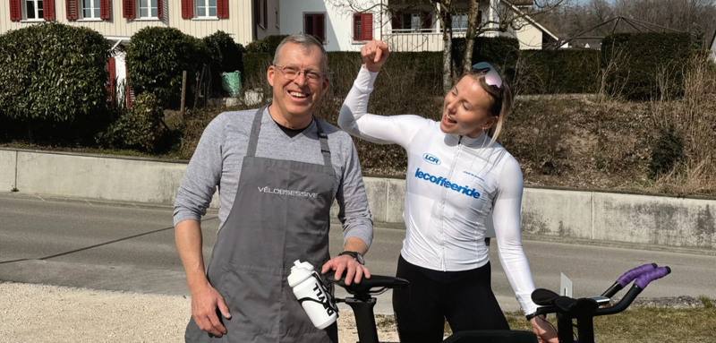 Triathlete Anna Hofstetter with Vélobsessive