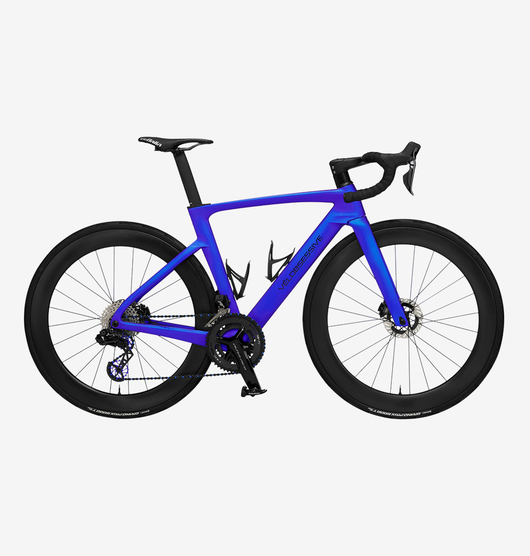 Vélobsessive Paradox custom road bike in blue finish