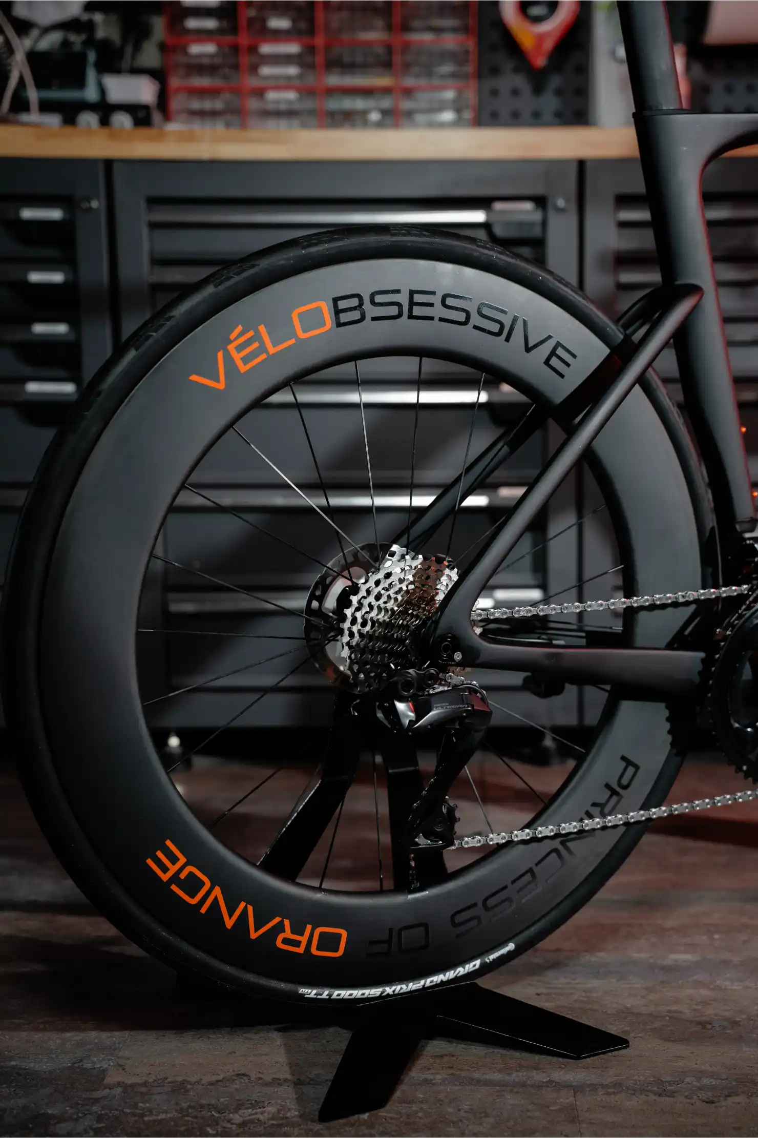 Princess of Orange road bike wheel detail