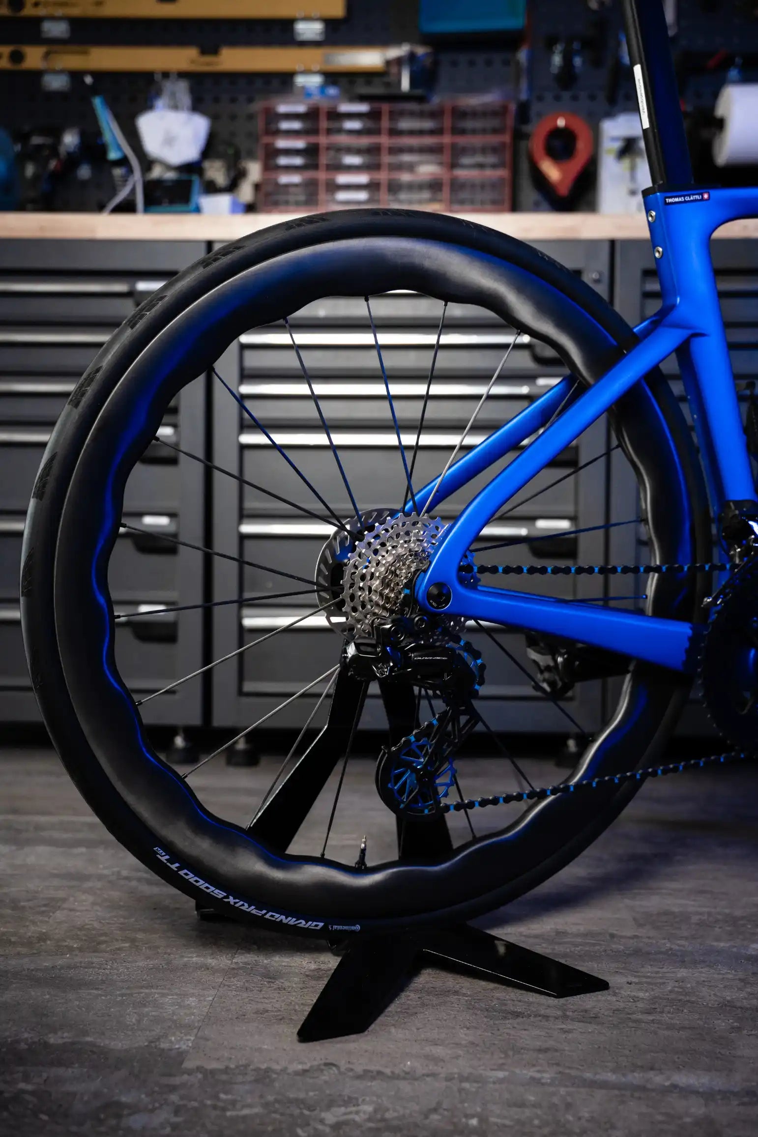 Paradox custom road bike with blue frame