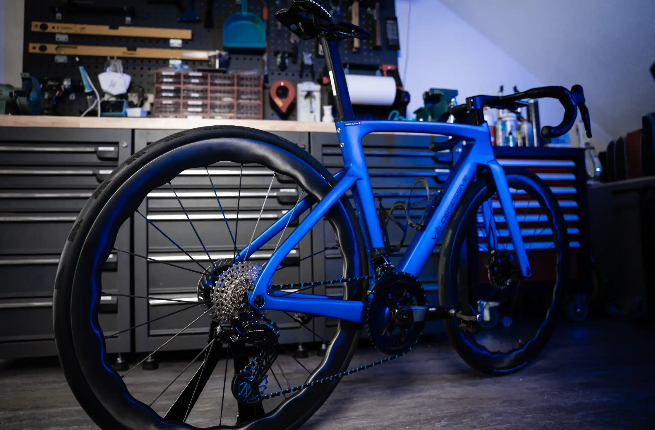 Paradox custom road bike with blue frame
