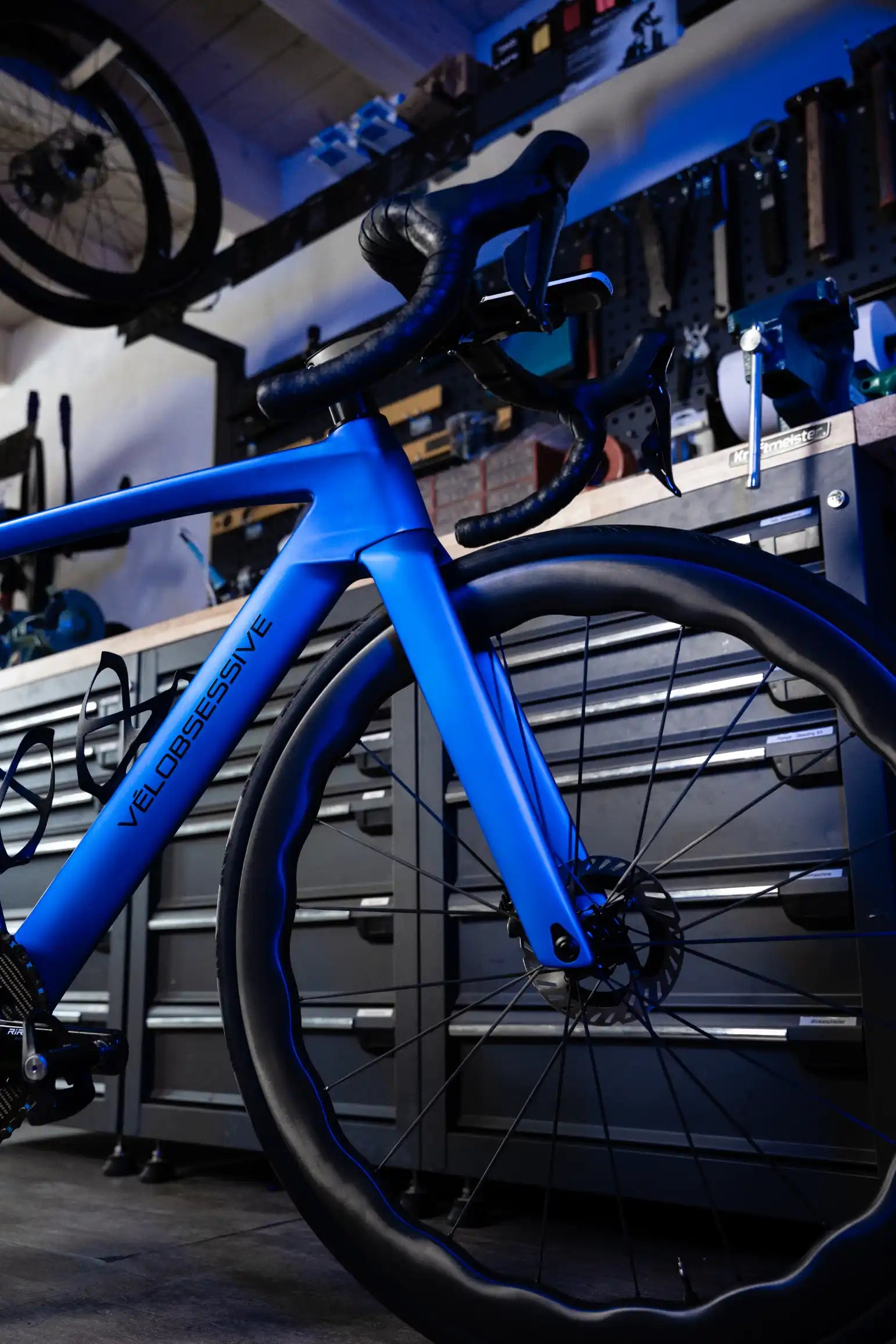 Paradox blue frame detail