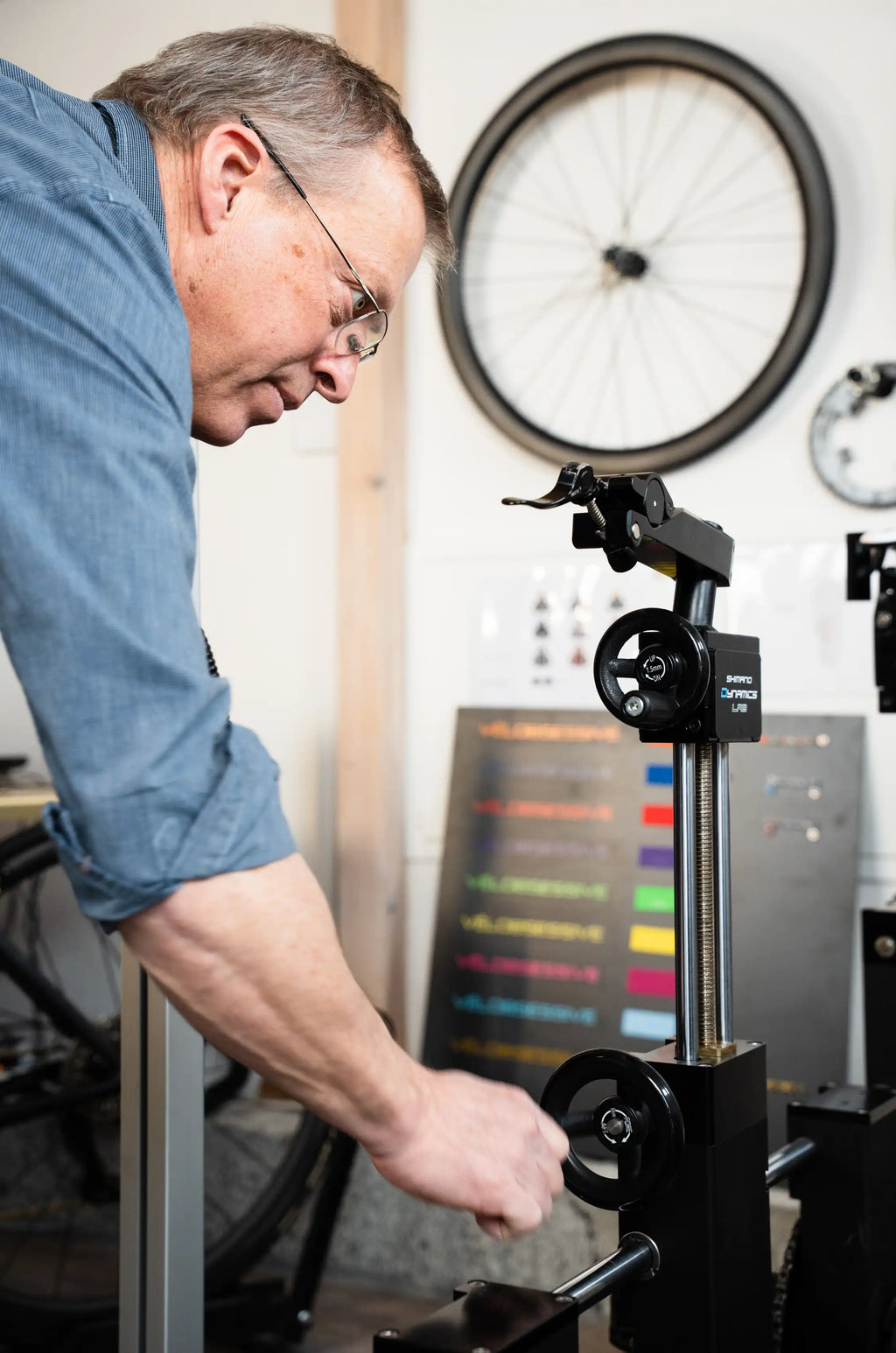 Measurement tools at a Vélobsessive Bike Fitting